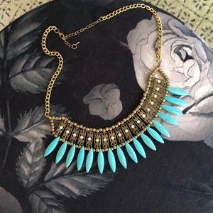 Turquoise costume jewelry necklace